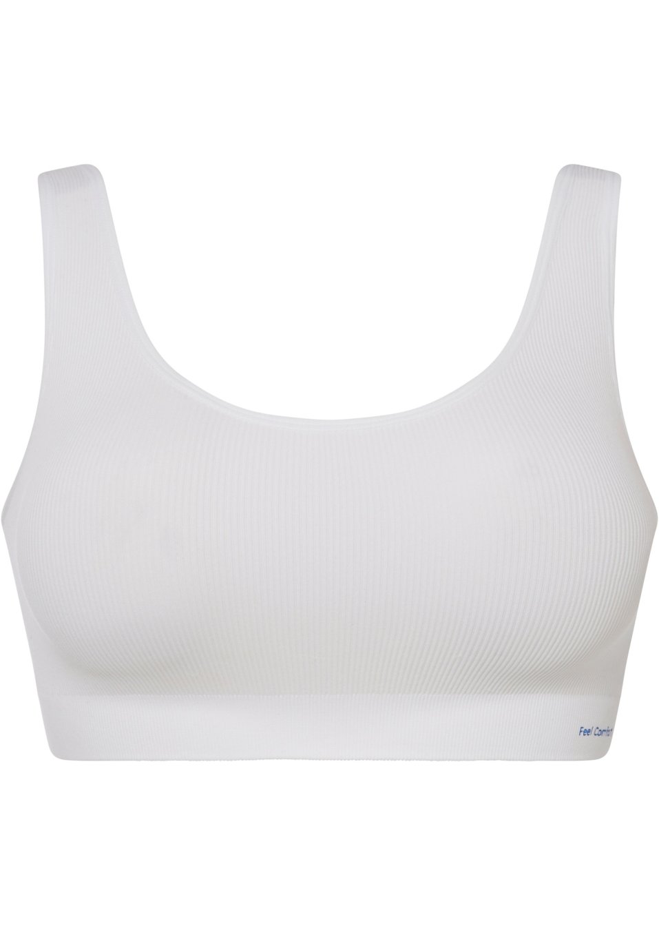 Brassière côtelée sans couture Feel Comfort avec dentelle