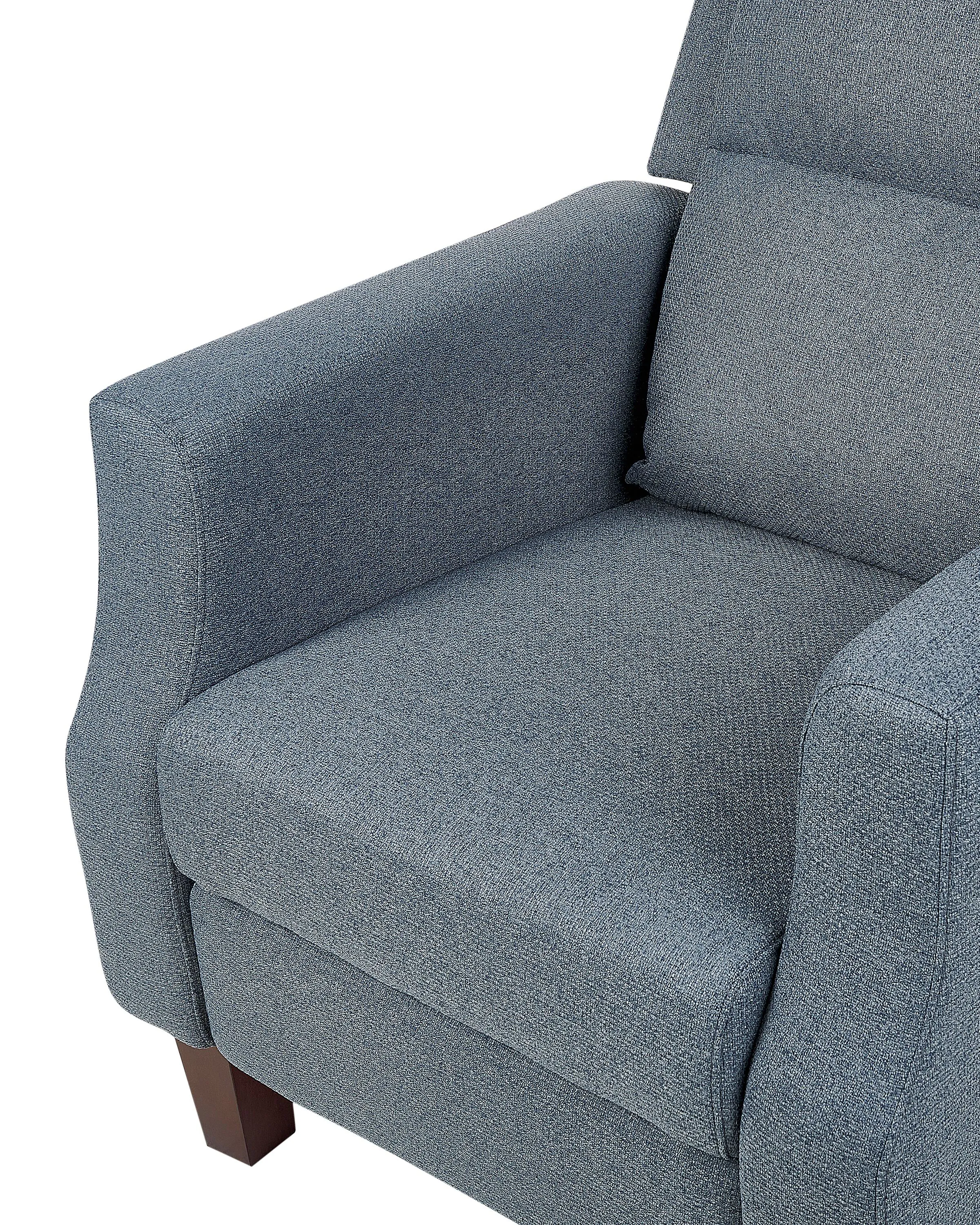 Relaxfauteuil EGERSUND inclusief voetensteun Stof Donkerblauw