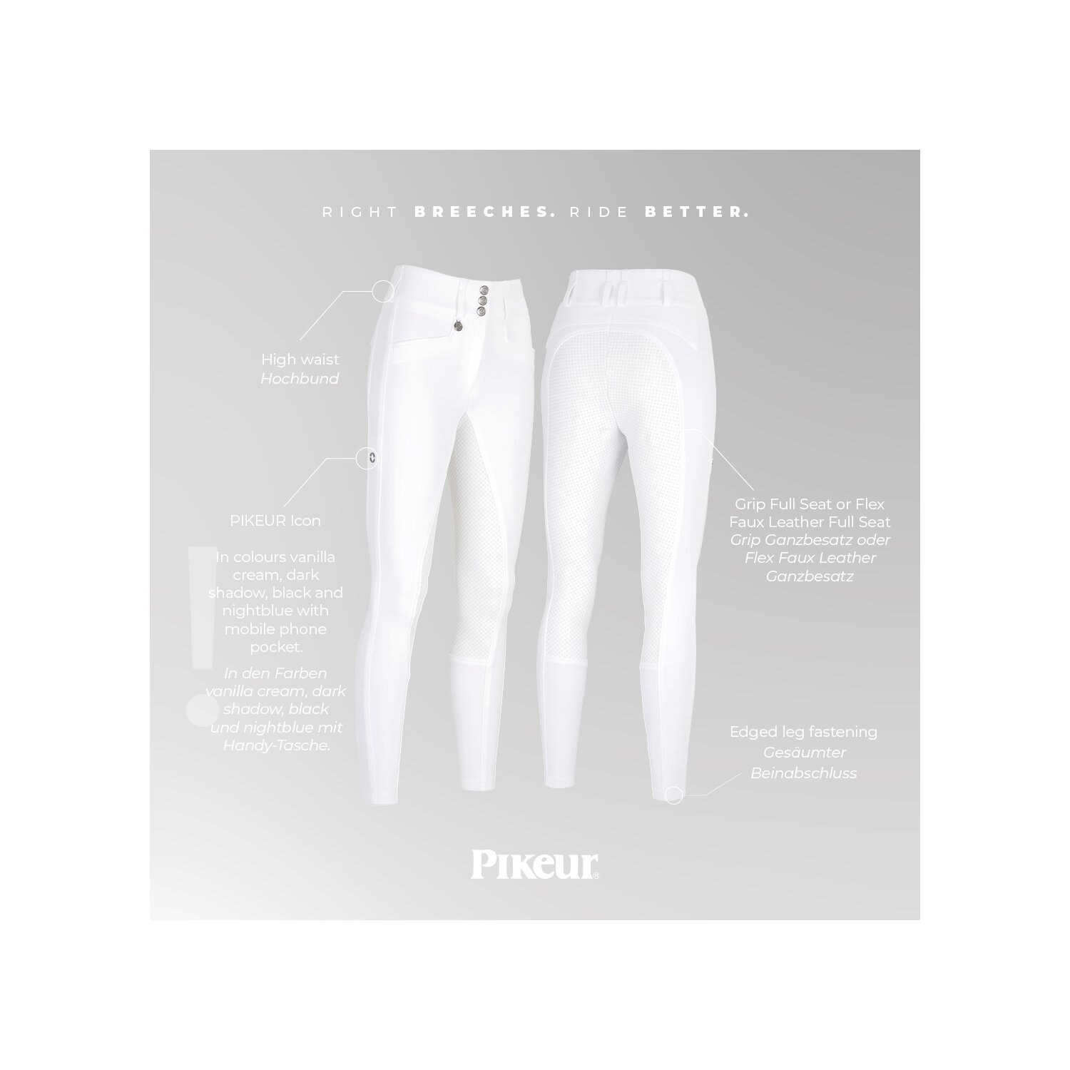 PIKEUR Reithose New Candela FFL - black