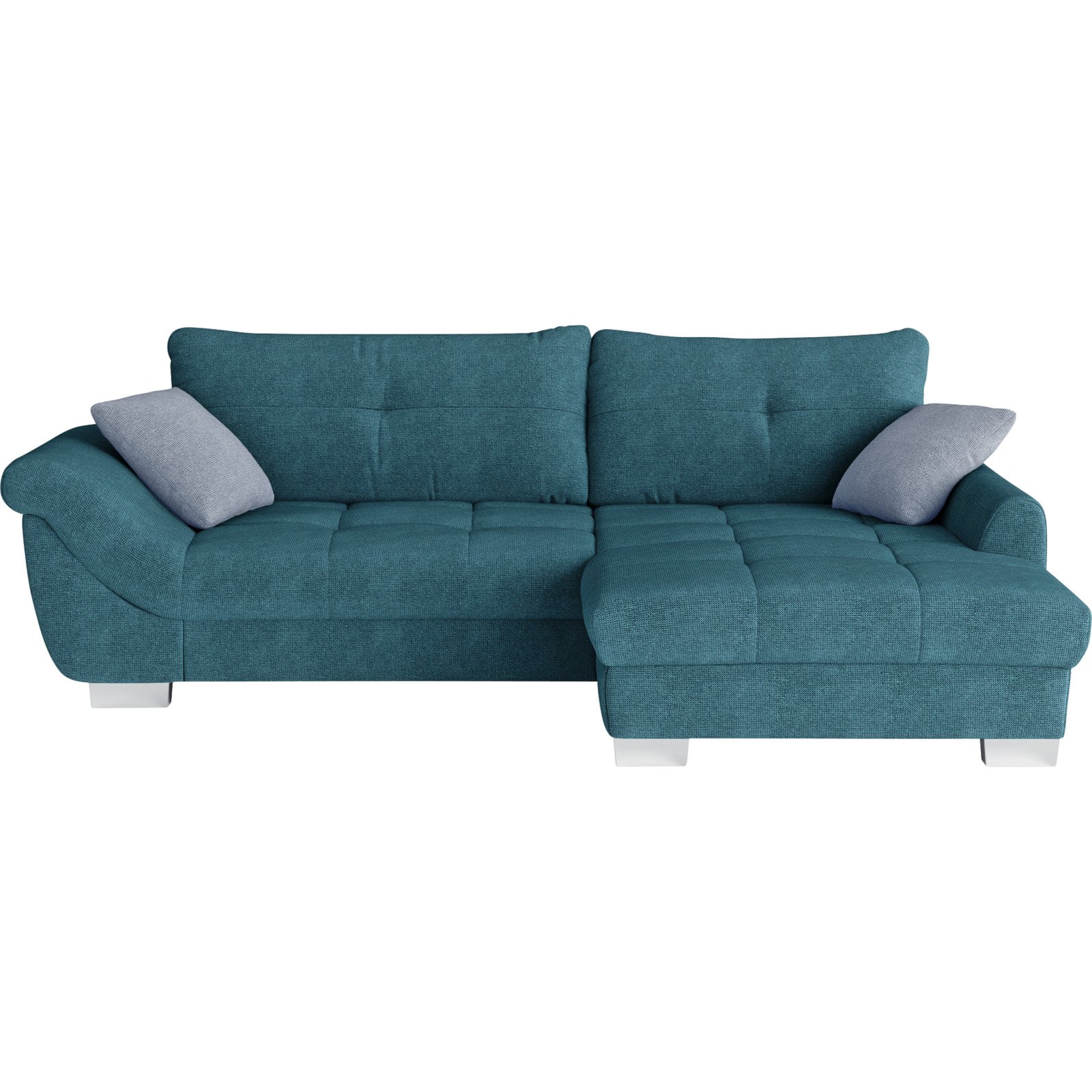 Ecksofa Carmen Stoff petrol, Recamière rechts