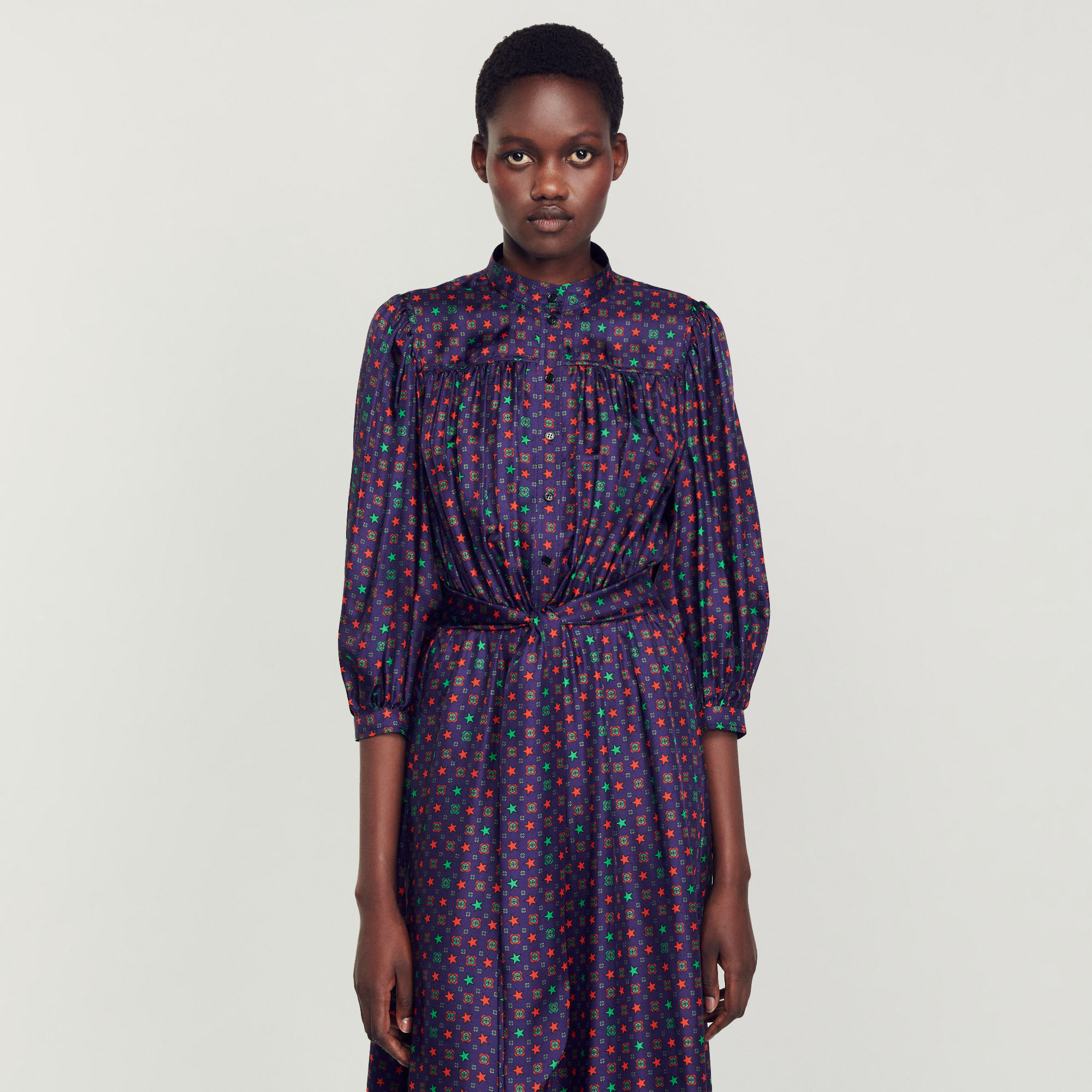 Robe midi imprimee