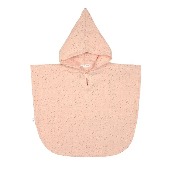 Poncho mousseline   Pois rose-pêche        de               Lässig