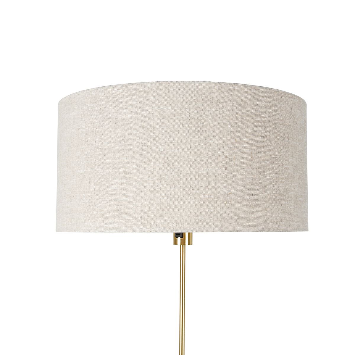 Vloerlamp verstelbaar goud met kap lichtgrijs 50 cm - Parte