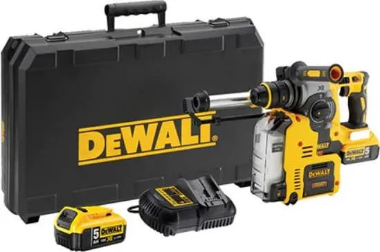 DeWALT Akku-Kombihammer DCH275P2, 18 Volt, Bohrhammer, SDS-plus, Grå, Sort, Gul, Børsteløs motor, 2,4 cm, 1100 rpm, 1,3 cm