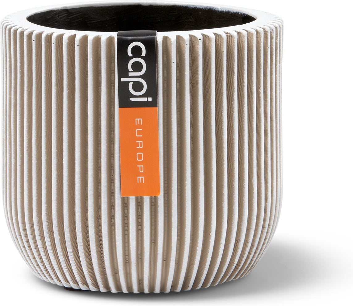 Capi Europe bloempot Groove crème D 23,5 H 21 cm