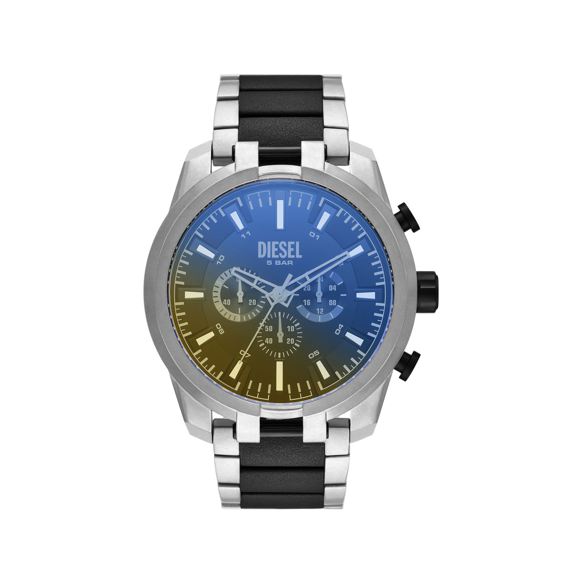 Montre DIESEL homme bracelet acier bicolore noir