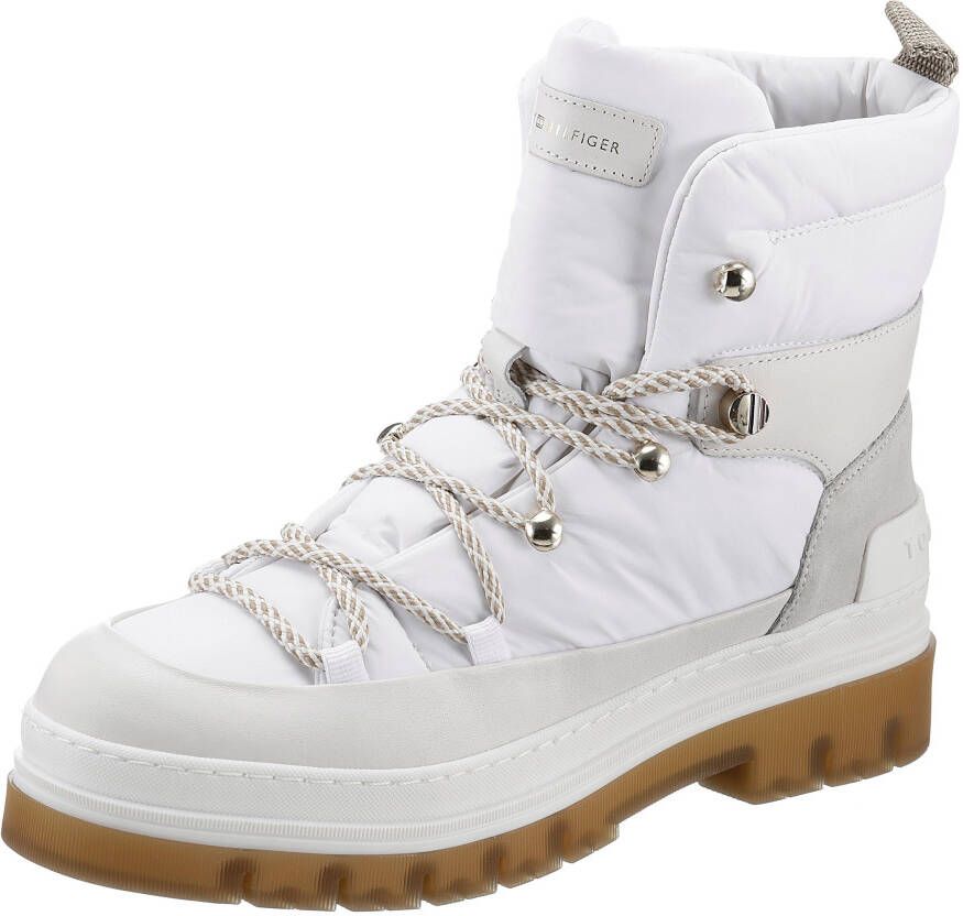 Tommy Hilfiger Gorpcore Laced Outdoor Boot Veterboots Laarzen Met Veters Dames Wit
