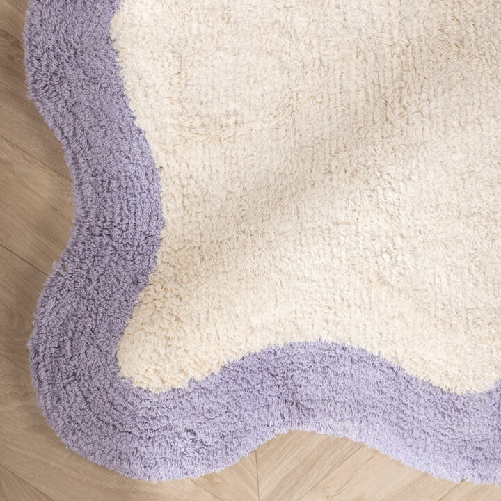 Wasbaar vloerkleed - Hazy Lila/Creme