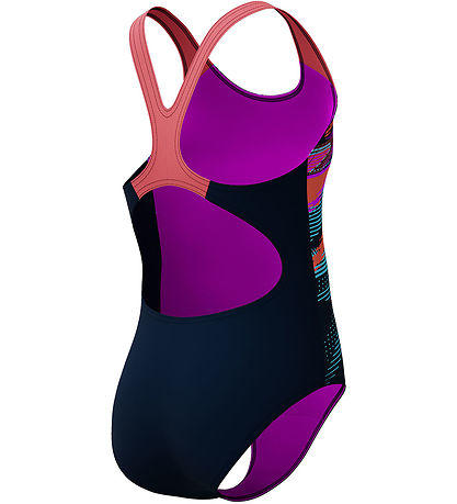 Speedo Badeanzug - Digi Placement Splashback - Schwarz m. Print