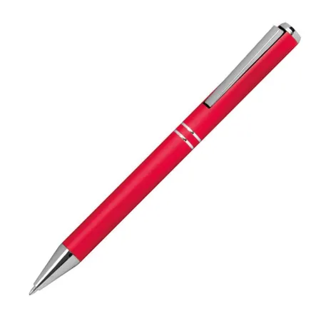 Macma Kugelschreiber aus Metall mit speziellem Clip, rot, 10 Stück