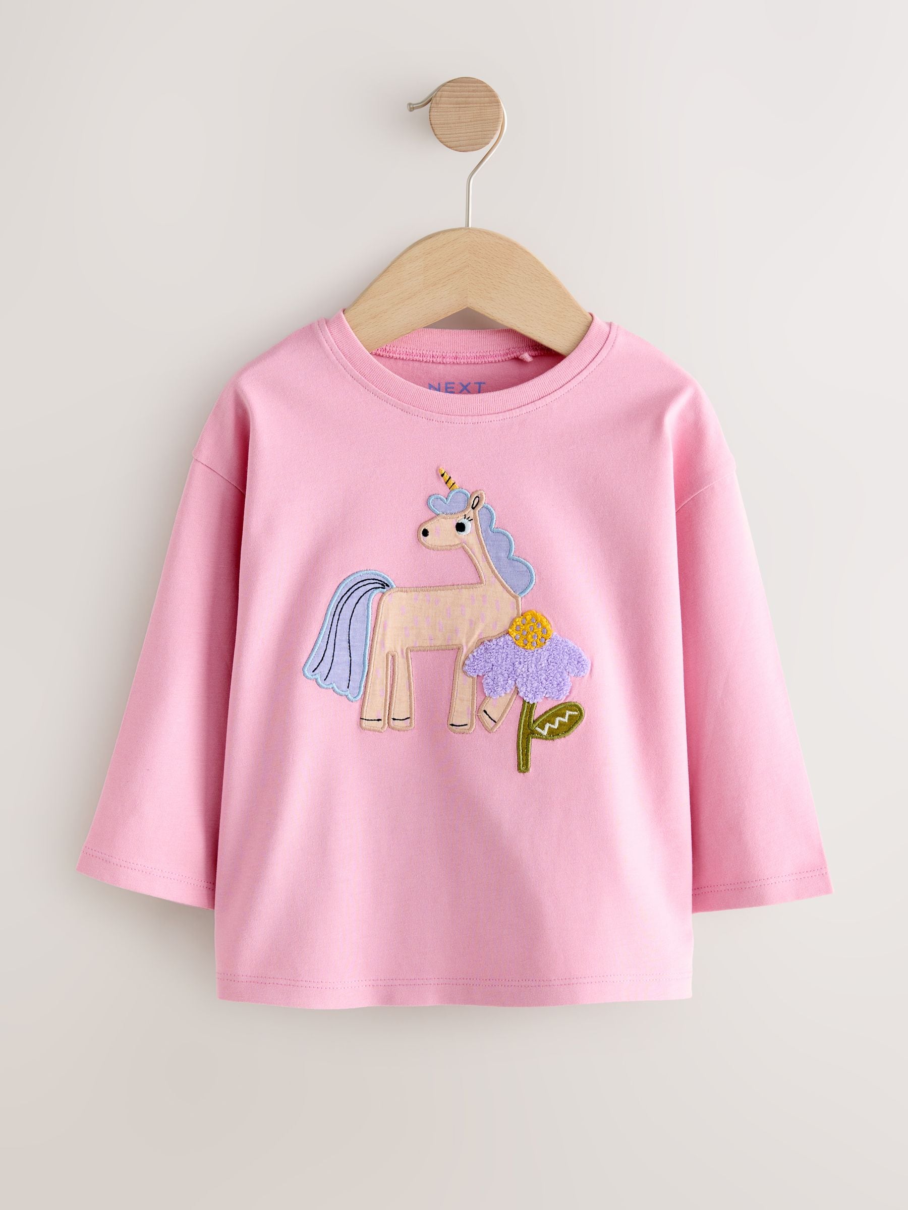 Eenhoornprint - Character tops met lange mouwen verpakking van 3 (3mnd -7jr)