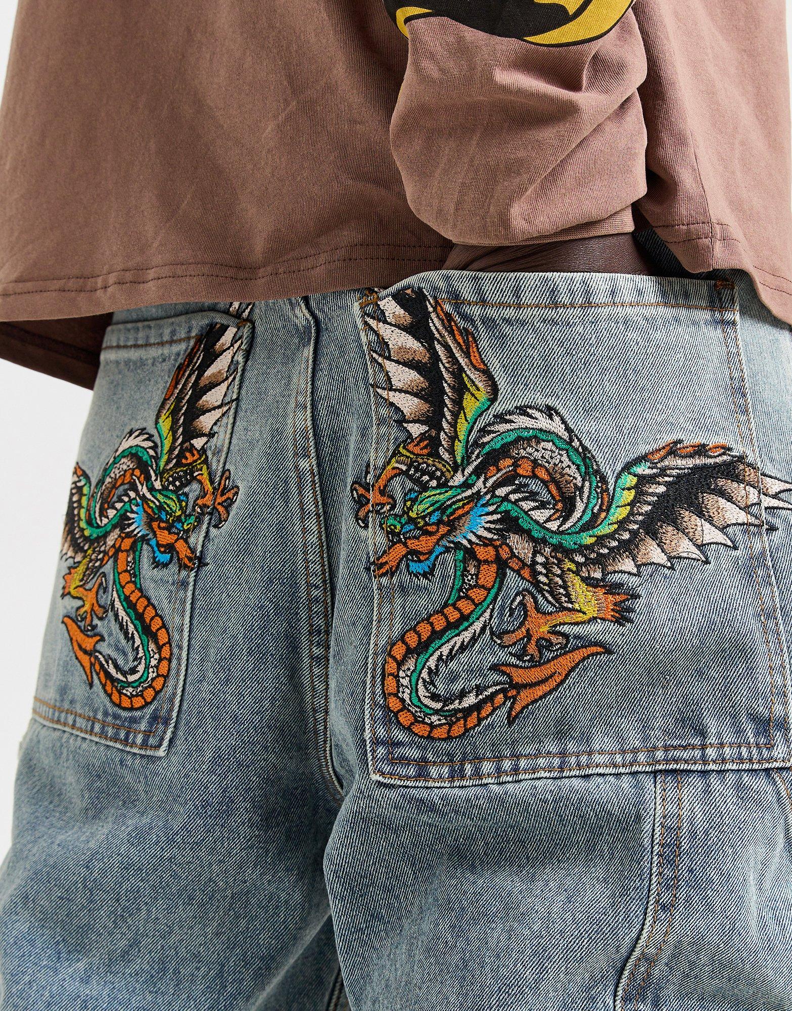 Ed Hardy Jean Dragon Carpenter Homme