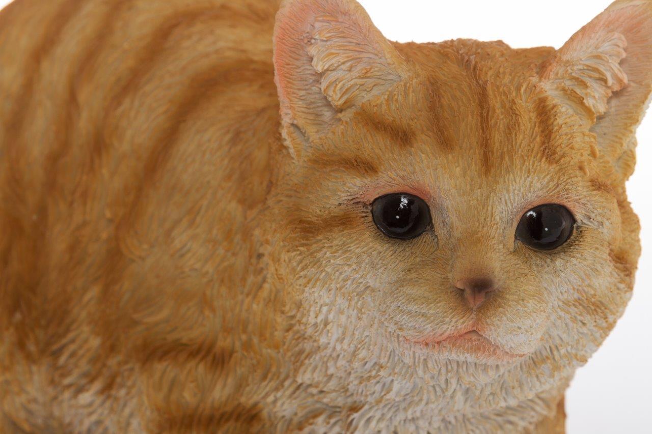 Katze Lulu - orange-weiß - 32 cm breit