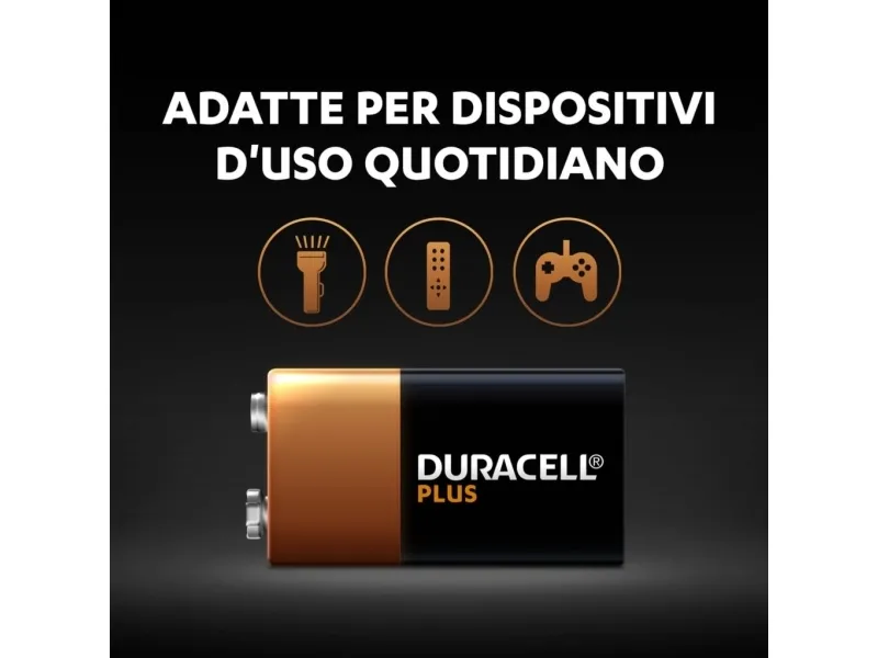 Duracell Plus Power - Batteri 9V Alkalisk - 1 stk.