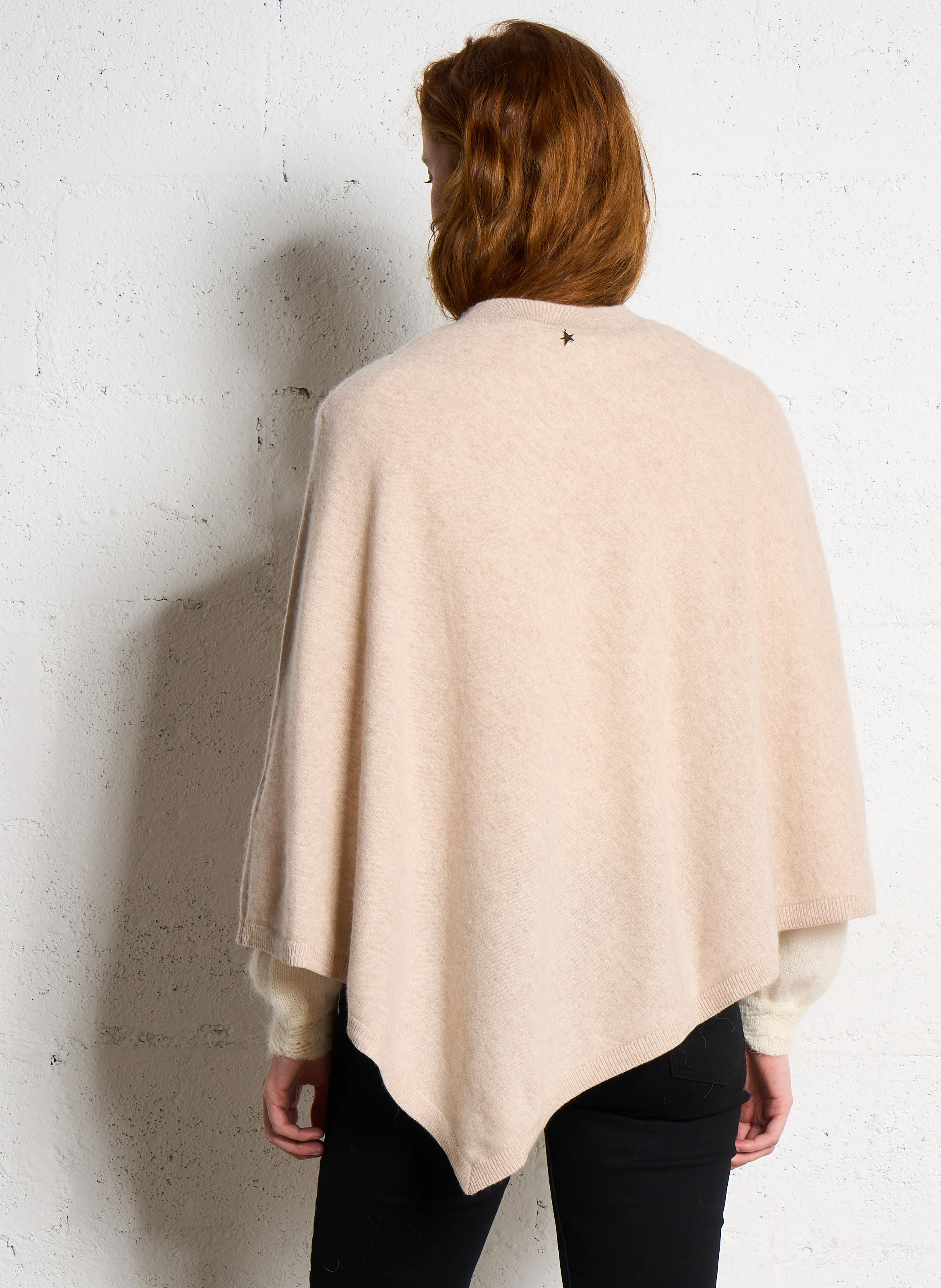 PRESTONY - Poncho en cachemire | Beige