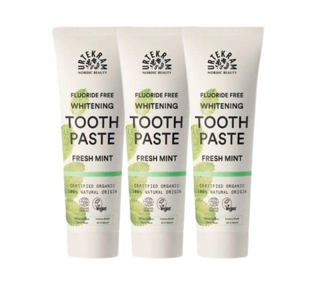 Urtekram Zahncreme Fresh Mint Whitening Zahnpasta ohne Fluorid