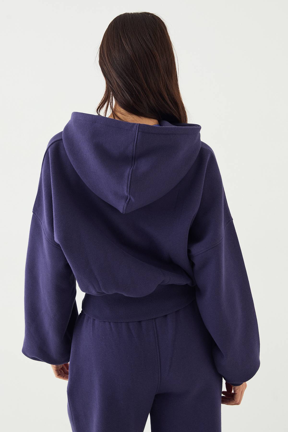 Sweat à Casynthétiqueche Zippé DSGN Studio Sport Coupe Boxy Crop avec Ourlet Resserré