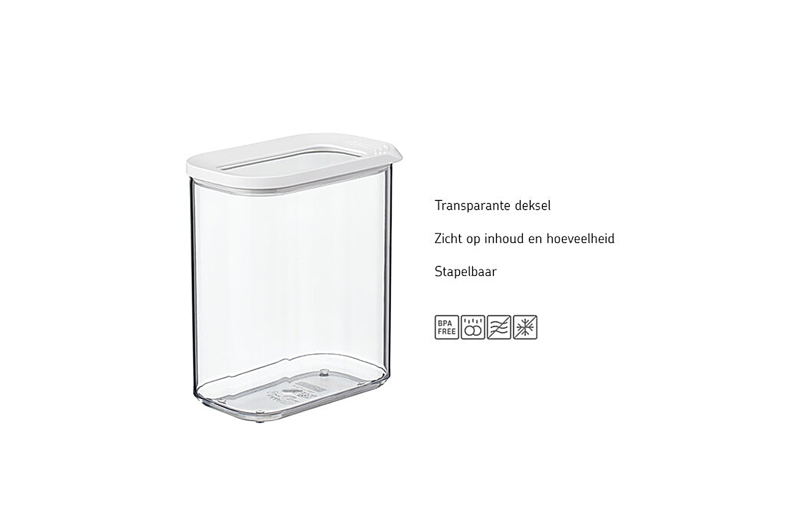 Mepal Modula 1,5 liter 4-delige set bewaardozen - White