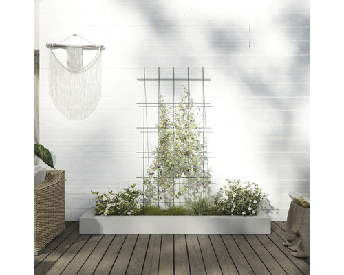 Decoratief trellis, 5-strut, Lafiora staal, 75x150 cm, groen, inclusief bevestigingsmateriaal