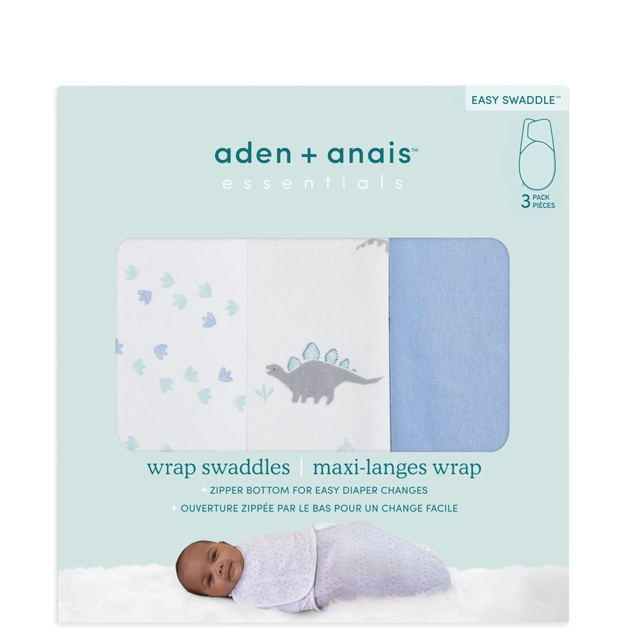 aden + anais™ essentials easy swaddle™ Wickel-Pucktuch 3er-Pack dino-rama 0-3 Monate