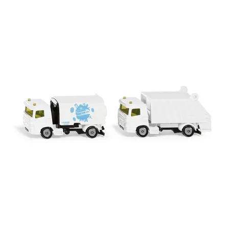 SIKU 1687 Kommunal Set Kehrmaschine und Müllwagen
