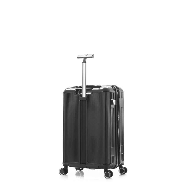 Lot de 3 valises rigides 9925 Extensibles 55, 66 et 76 cm Noir