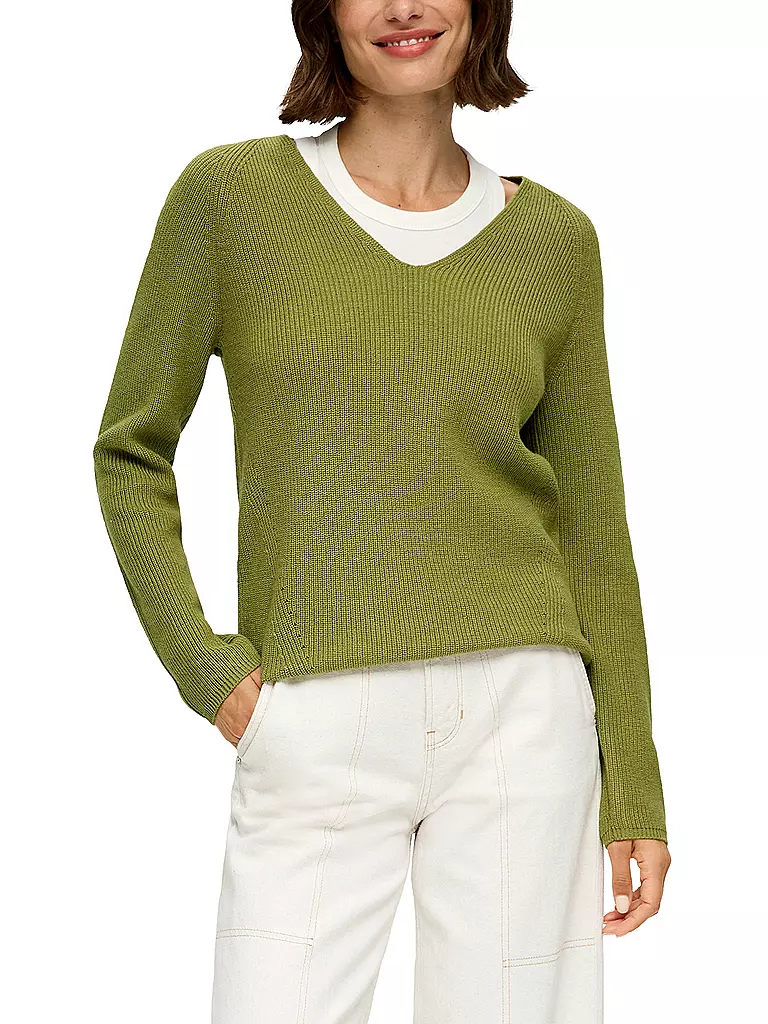S.OLIVER Pullover grün