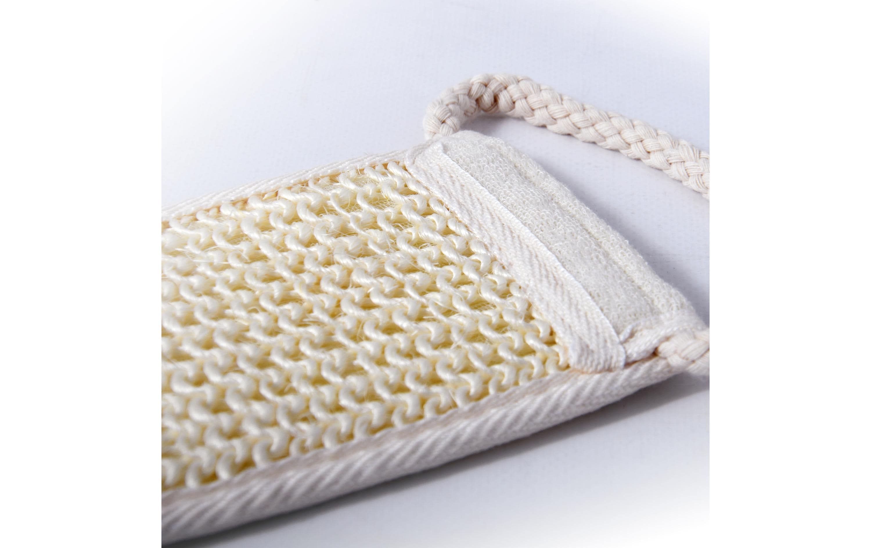 Rückenschruber aus Sisal 60 x 10 cm, WeissRückenbürste