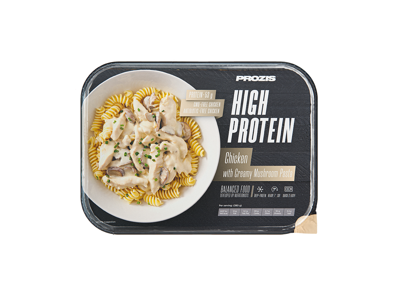 REFEIÇÕES PROTEICA PROZIS FRANGO MASSA COGUMELOS 380 G