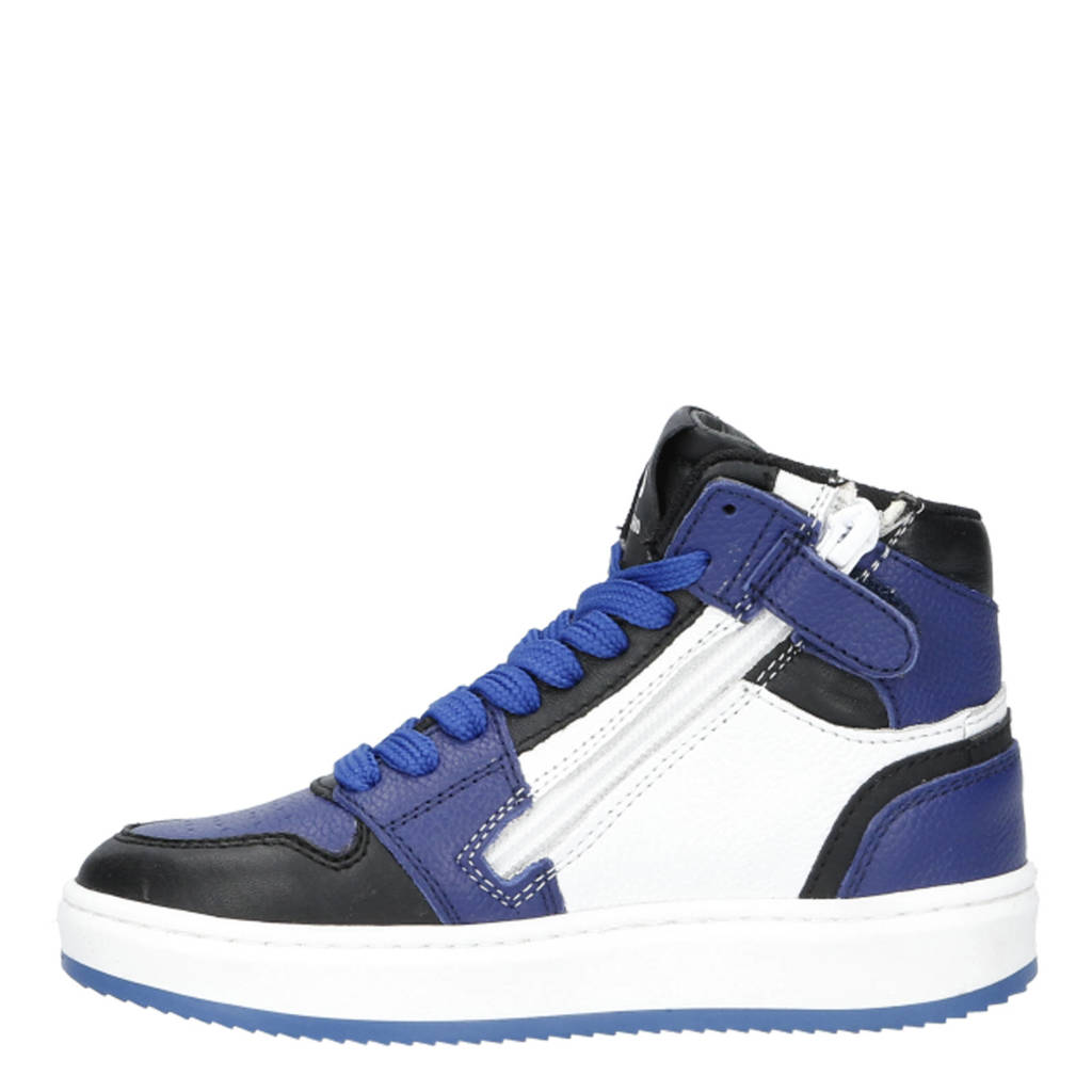 Pinocchio leren sneakers blauw/zwart