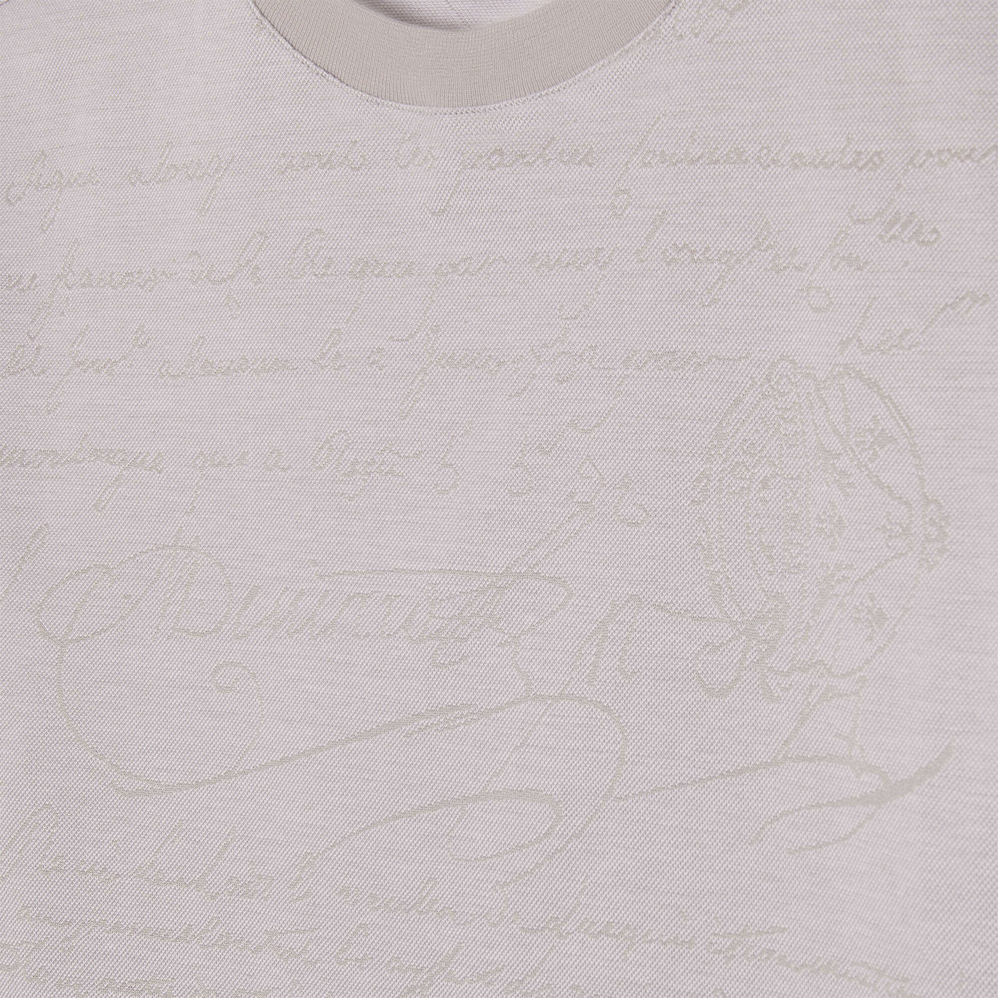 T-Shirt En Jacquard Scritto All-Over