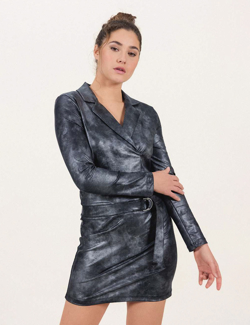 HBT AUDACIOUS | MANHATTAN ROBE CROCO ARGENTÉ