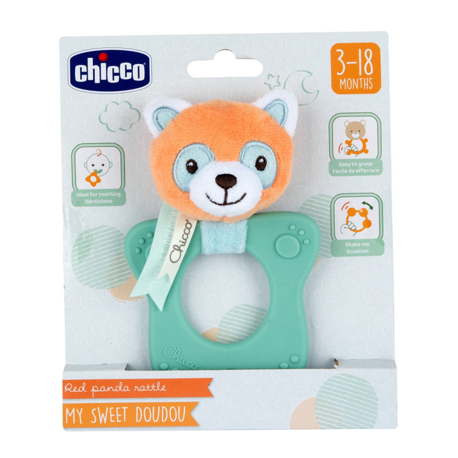 Chicco - Beißring Panda - grün