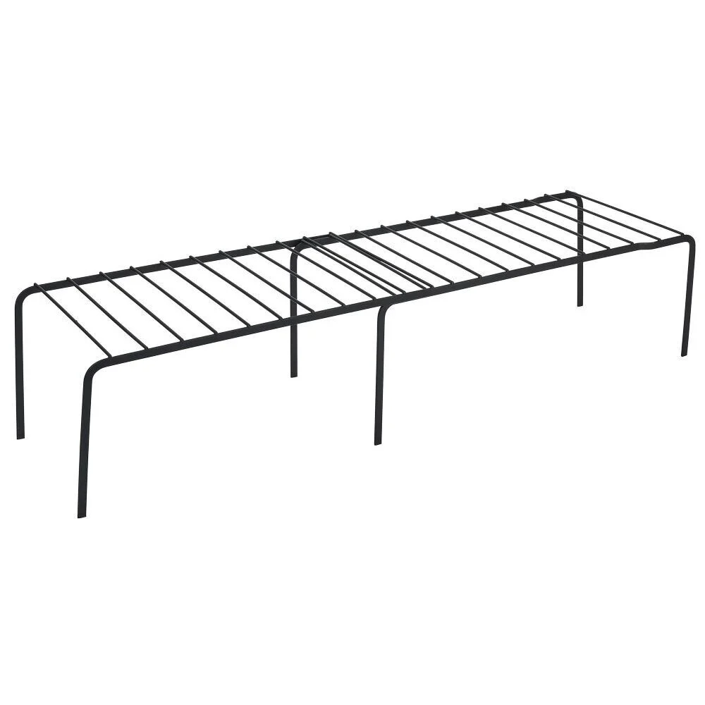 Support extensible en métal noir - L.43/69xl.20xH.14,5cm