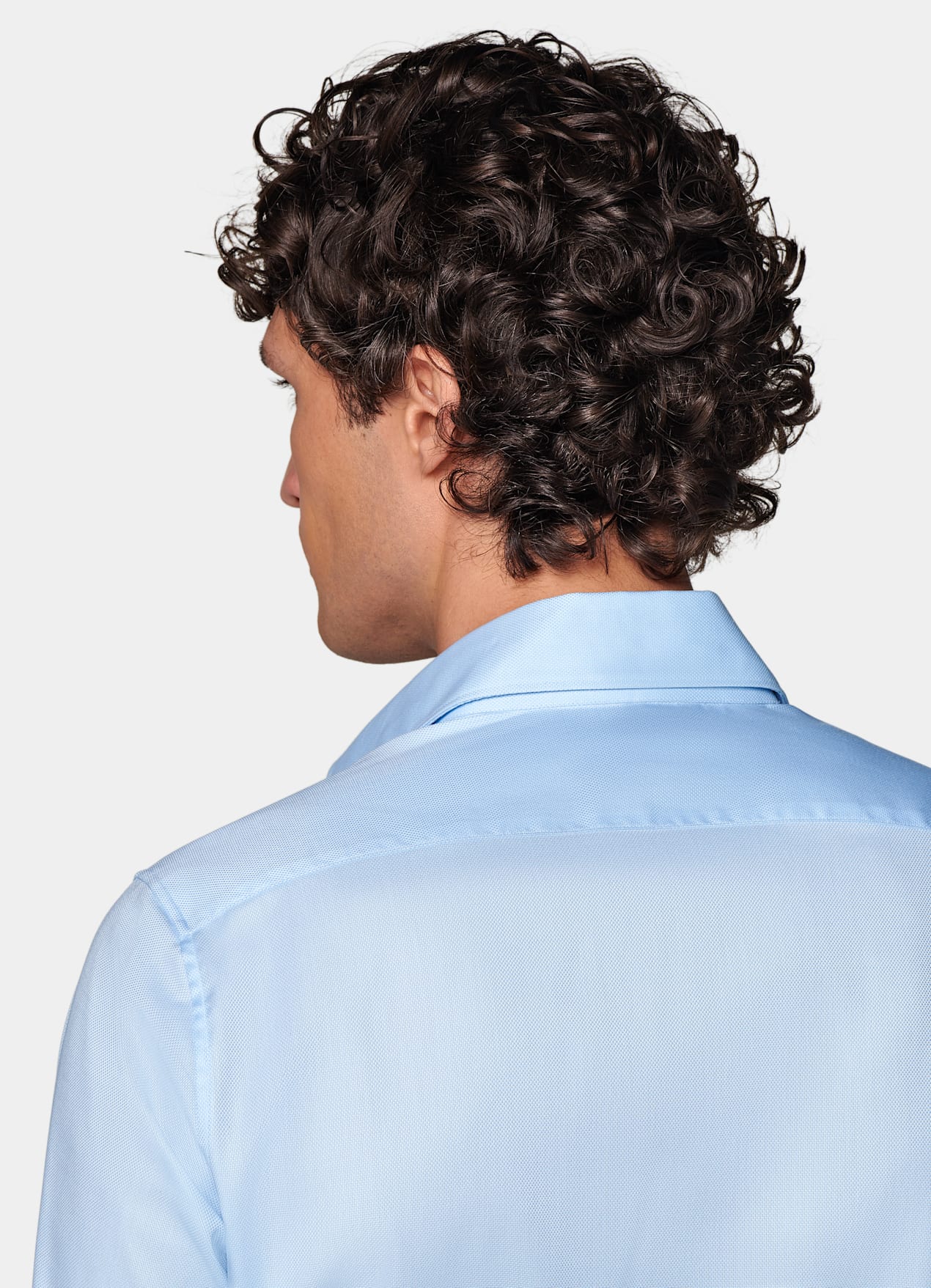 Chemise coupe ajustée en oxford bleue