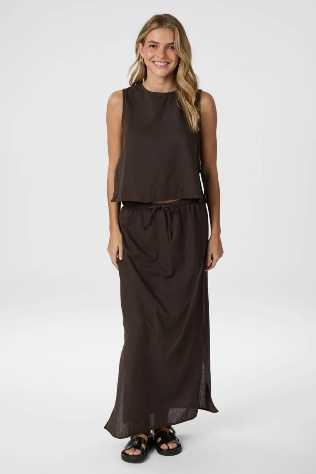 Neo Noir Noa Linen Skirt 159936