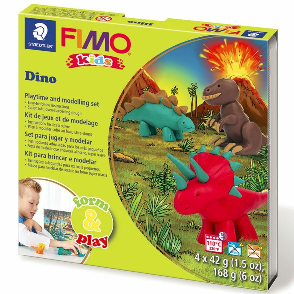 Coffret pâte polymère - dinosaure