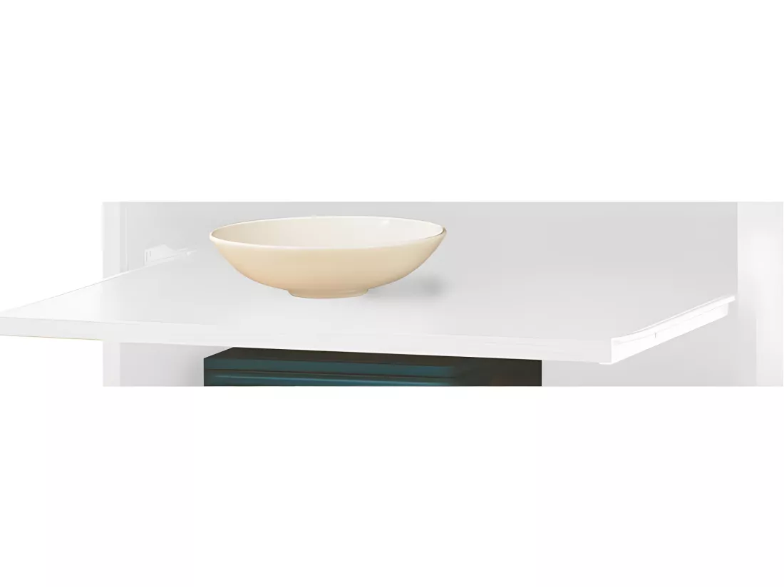 Meuble de Cuisine Micro-onde Blanc Alu 6 Niches L 58,2 H 180,7 P 47cm