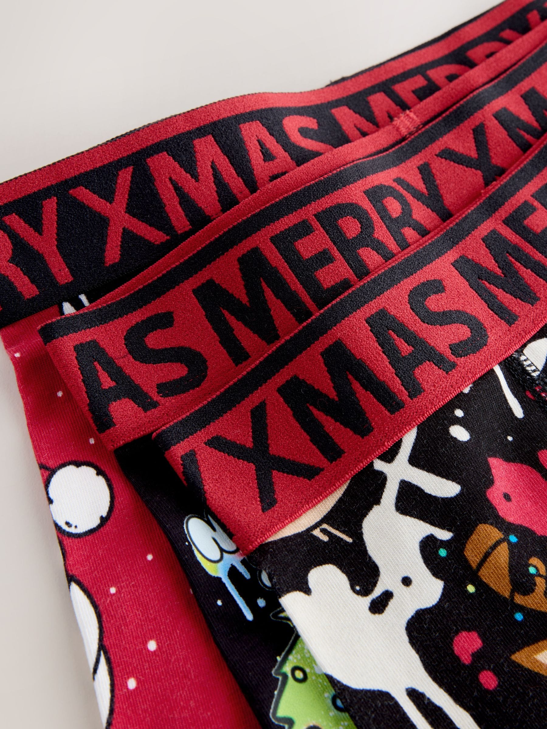 Cartoon Print - Verpakking van 3 Kerstmis Boxer (1.5-16jr)