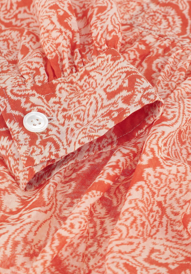 VANILIA oranje vanilia blouse ikat flower anorak