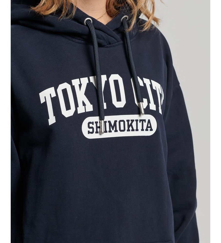 Superdry City College Navy Oversized Hoodie