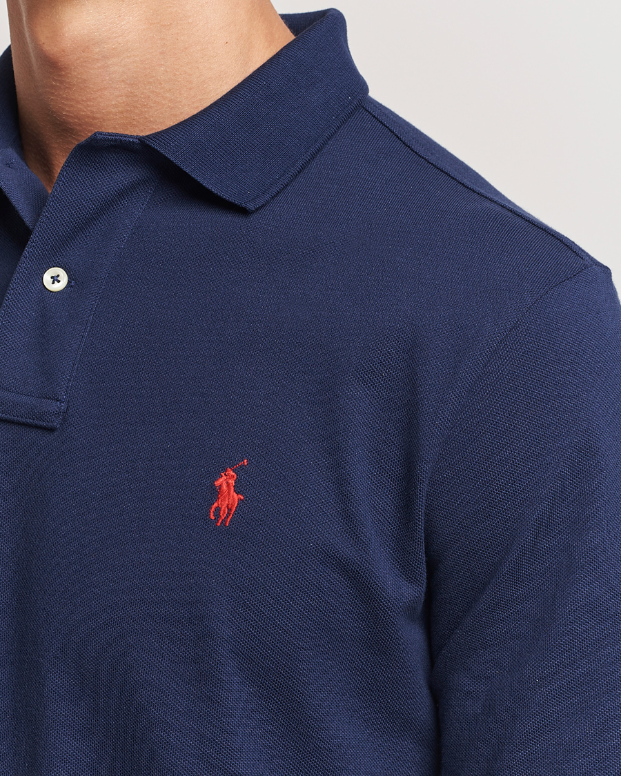 Polo Ralph Lauren Custom Slim Fit Long Sleeve Polo Newport Navy
