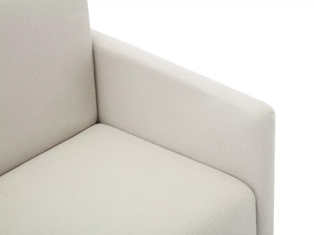 Canapé 3 places convertible en tissu beige BORSILA