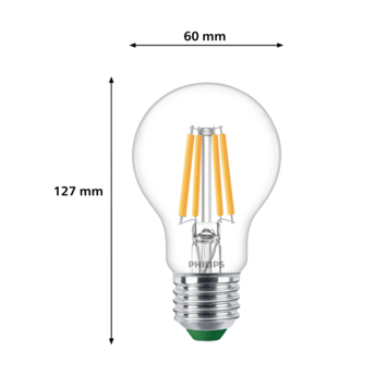 Phillips ultra efficient LED E27 peer 40W niet dimbaar 2700K