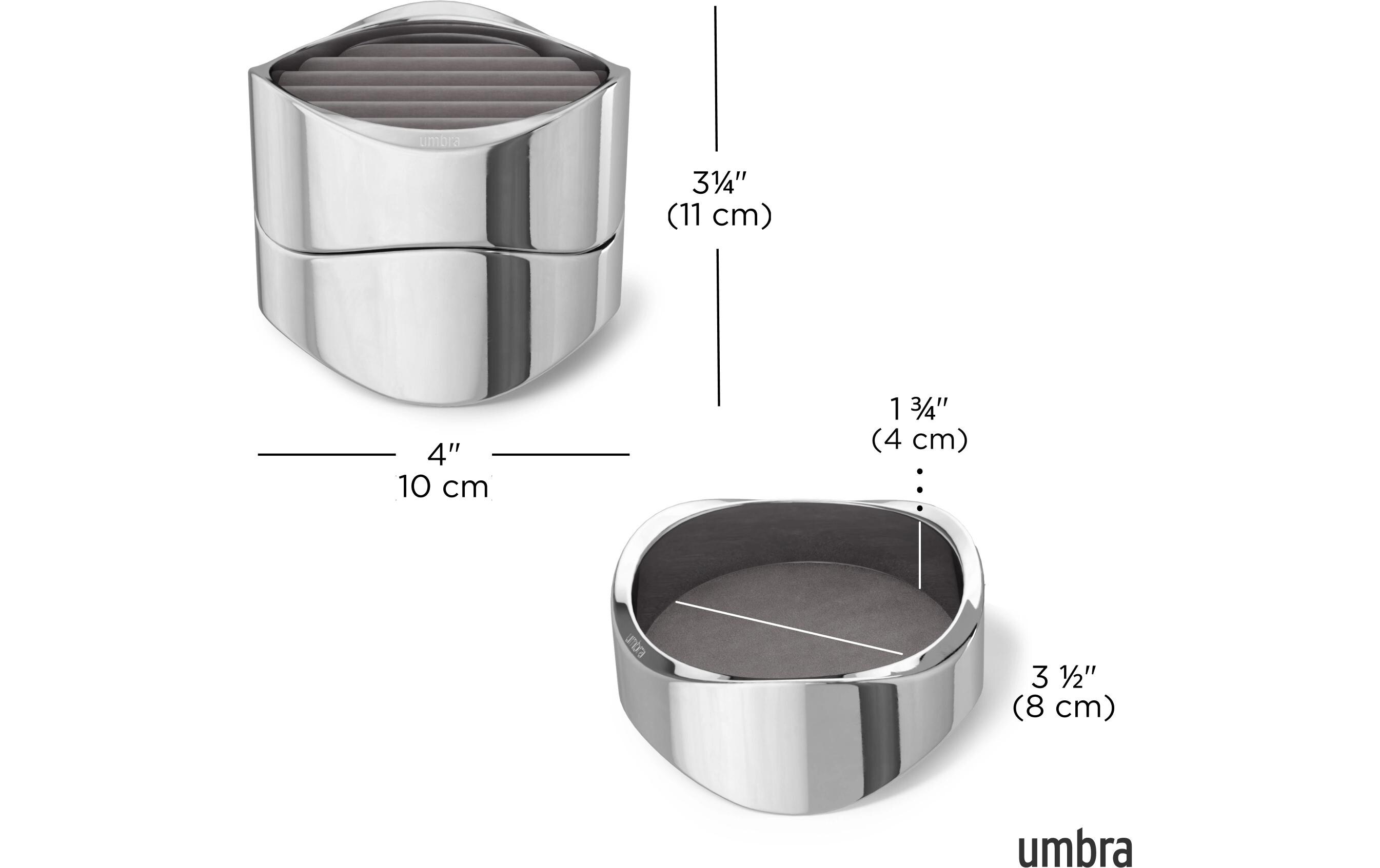 Schmuckschatulle Mavy 11 cm, SilberStapelbarer Schmuckkasten