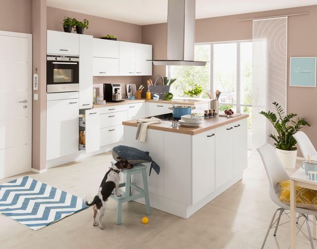 OPTIFIT Winkelküche »Elga« Premium-Küche mit Soft-Close-Funktion, Stellbreite 265 x 175 cm