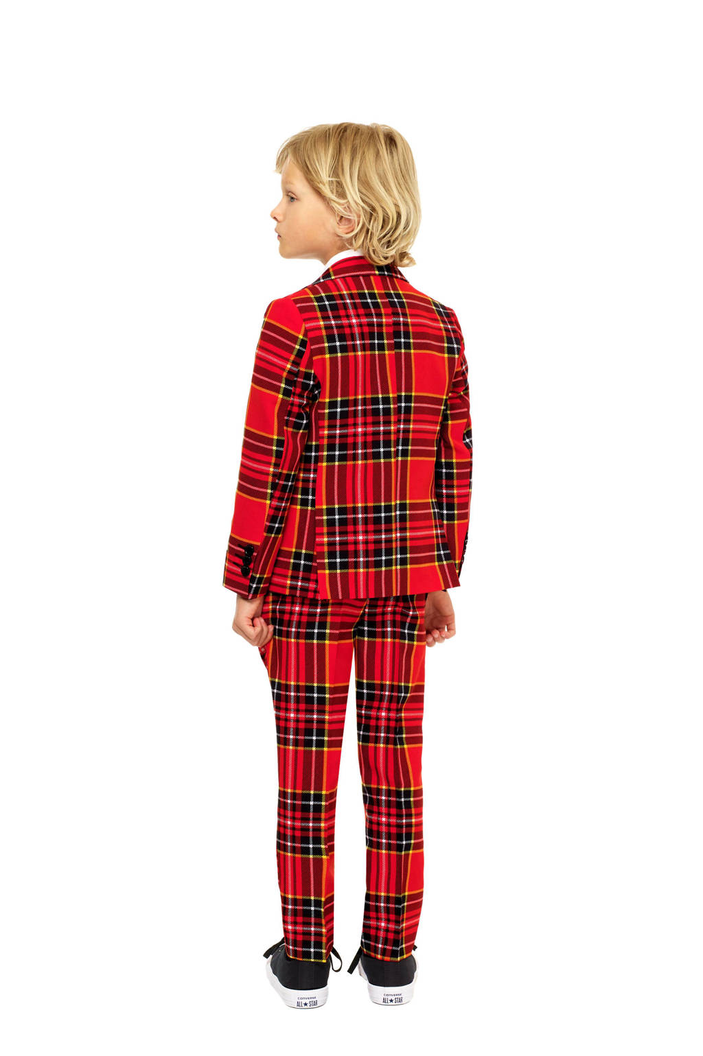 OppoSuits geruit kostuum The Lumberjack rood