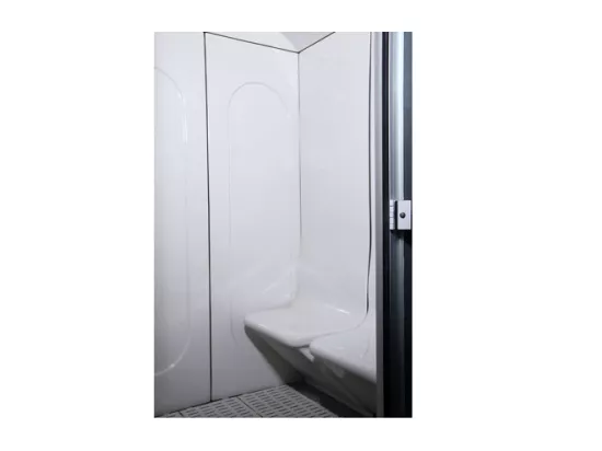 Hammam droit ILIADE 4 places avec sièges ergonomiques, panneau de contrôle extérieur et sonde de température - L190 x l 130 x H225 cm