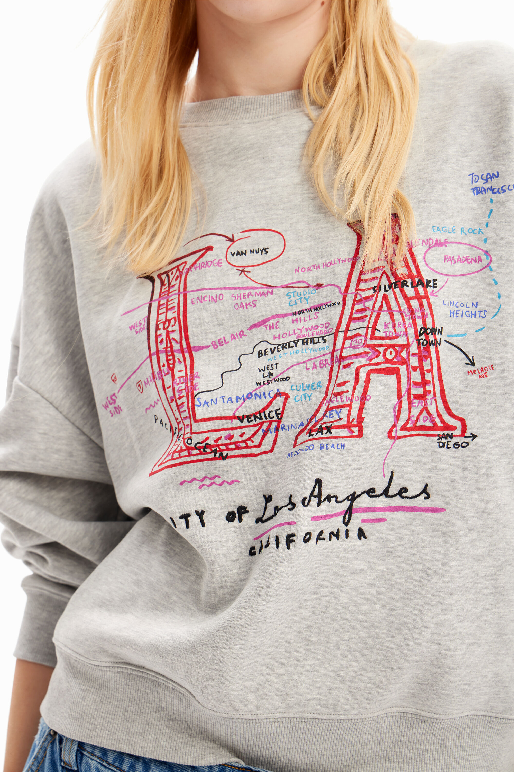 Moletom oversized de Los Angeles