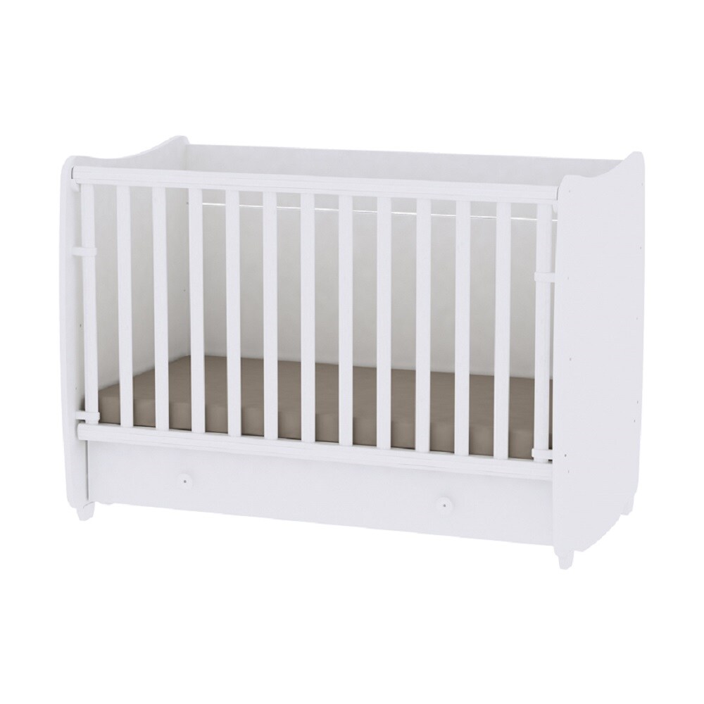 Lorelli Babybett Dream 70 x 140 cm umbaubar Kinderbett Schaukelbett Schreibtisch in weiß